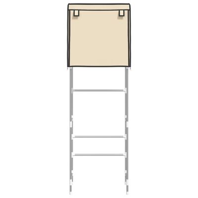 vidaXL Stalak iznad toaletne školjke s 2 razine krem 56 x 30 x 170 cm