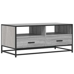 vidaXL Stolić za kavu siva boja hasta 100x50x45 cm od drva i metala