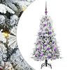 vidaXL Umjetno božićno drvce s nogom Bijelo 120 cm PE i PVC