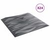 vidaXL Zidne panele 24 pcs Siva od kamena 50 x 50 cm XPS pjena