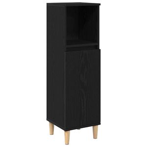 vidaXL Ormarić za kupaonicu Crni hrast 30 x 30 x 100 cm