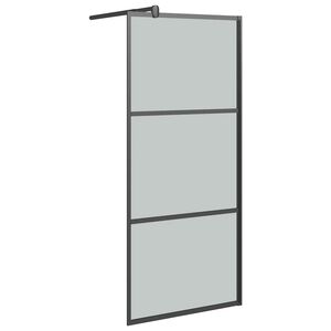 vidaXL Pregrada za tu&scaron;iranje 80 x 195 cm s tamnim staklom ESG crna