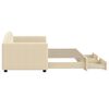 vidaXL Dnevni krevet na razvlačenje s ladicama krem 80x200 cm tkanina