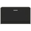 vidaXL Klupa za cipele crna 80x24x45 cm, inženjerski drvo