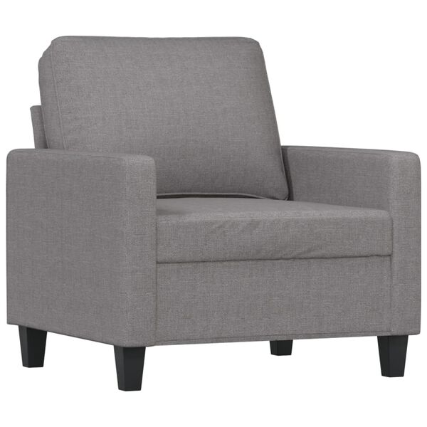 vidaXL 4-dijelni set sofa s jastucima svjetlosivi od tkanine