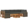 vidaXL Set vanjskih sofa 8 kom. Prirodna i antracit