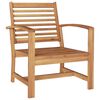 vidaXL Stolica 2 pcs Smeđa i krem 65 x 60 x 76,5 cm Čvrsto teak drvo