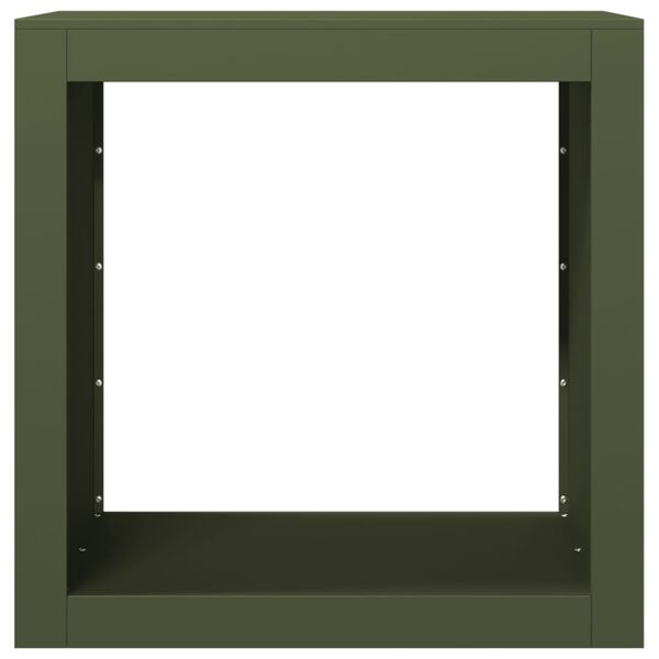 vidaXL Stalak za drva za ogrjev zeleni 60 x 40 x 60 cm čelični