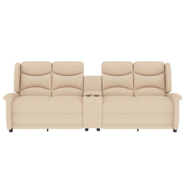 vidaXL Masažni četverosjed s držačem čaša krem