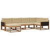 vidaXL Set vanjskih sofa 6 kom. Prirodna i bež