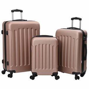 vidaXL Kofer 3 kom. Ružičasto zlatni 50 x 31 x 78 cm ABS plastika