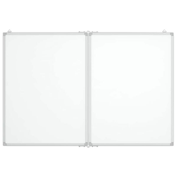 vidaXL Magnetna bijela ploča sklopiva 100 x 80 x 1,7 cm aluminijska