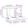 vidaXL Ormar za montažu na zid Zidne Staro drvo 60 x 36,5 x 35 cm