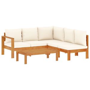 vidaXL 4-dijelni set vrtnih sofa s jastucima masivno bagremovo drvo