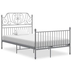 vidaXL Okvir za krevet sivi metalni 120 x 200 cm