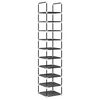 vidaXL Stalak za cipele 10 razina crni 33x33x174 cm netkana tkanina