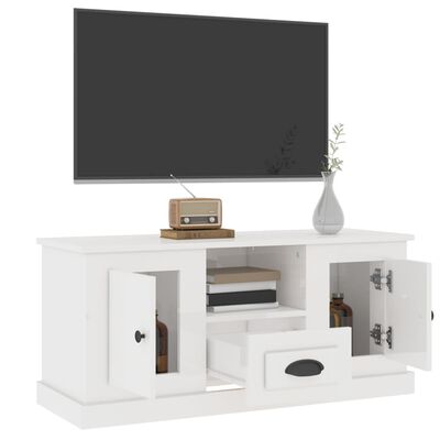vidaXL TV ormarić sjajni bijeli 100x35,5x45 cm od konstruiranog drva