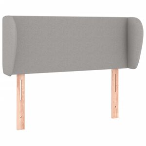 vidaXL Uzglavlje s u&scaron;ima svjetlosivo 83x23x78/88 cm od tkanine