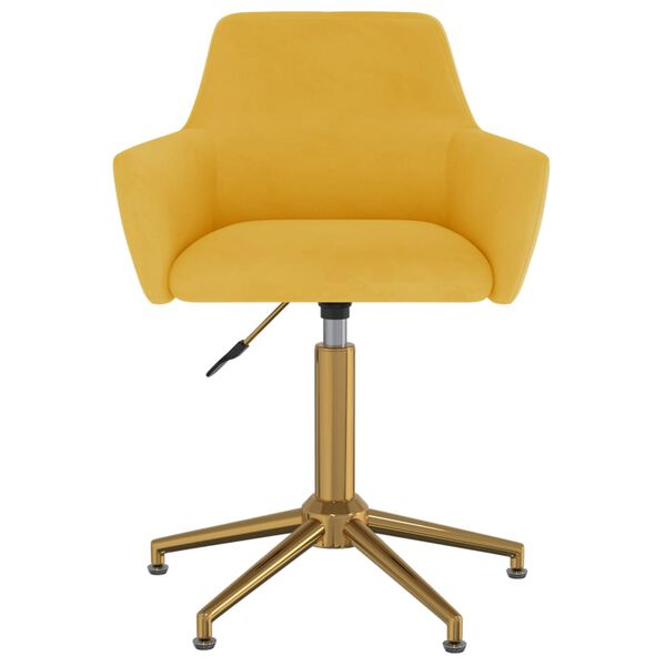 vidaXL Okretne blagovaonske stolice 6 kom žute bar&scaron;unaste