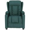 vidaXL Masažna fotelja od tkanine tamnozelena