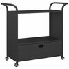 vidaXL Barska kolica s ladicom crna 100 x 45 x 97 cm od poliratana