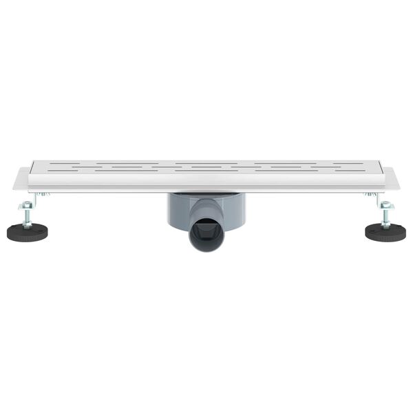 vidaXL Odvod za tu&scaron; s staklenim poklopcem i 360&deg; sifonom Srebrno 50 cm