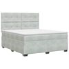vidaXL Boxspring krevet s madracem Svjetlosiva 180 x 200 cm Bar&scaron;un
