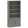 vidaXL Regal za knjige VIGO sivi 85 x 35 x 170 cm od masivne borovine