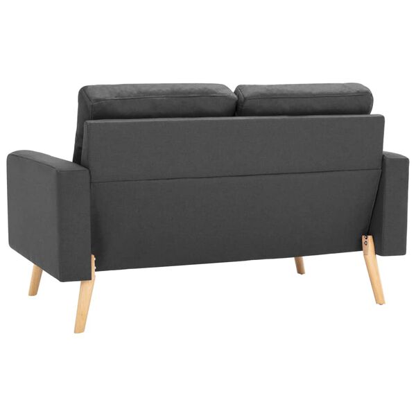 vidaXL 2-dijelni set sofa od tkanine tamnosivi