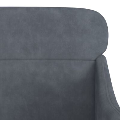 vidaXL Fotelja tamnosiva 63 x 76 x 80 cm baršunasta