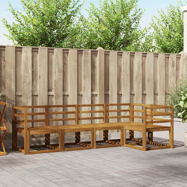 vidaXL Set sofe 5 pcs Prirodna