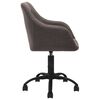 vidaXL Okretna blagovaonska stolica od tkanine smeđe-siva