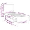 vidaXL Krevet s od storage Bijelo 75 x 190 cm Konstruirano drvo