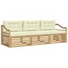vidaXL Set vanjskih sofa 3 kom. Bijela i krem Poliester
