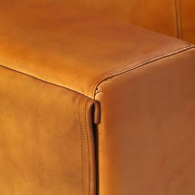 vidaXL Fotelja od prave kože žućkastosmeđa