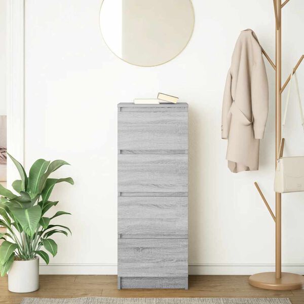 vidaXL Komoda Siva Sonoma 37,5x35x99 cm Konstruirano drvo