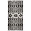 vidaXL Vanjski tepih ravnog tkanja 80 x 150 cm crne pruge
