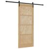 vidaXL Klizna vrata Prirodna 86 x 211 cm Masivna borovina