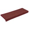 vidaXL Prostirke za stepenice 15 kom 65x21x4 cm bordo pravokutni rub