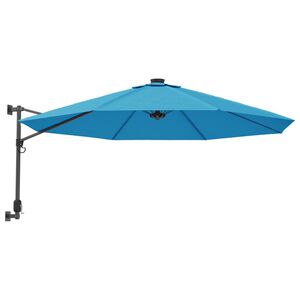 vidaXL Zidni suncobran plava boja mora 290 cm