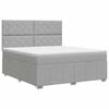 vidaXL Boxspring krevet s madracem Svjetlosiva 160 x 200 cm Tkanina