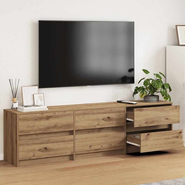 vidaXL TV Jedinice Zidne 2 pcs Umjetnički hrast 180 x 34 x 50 cm
