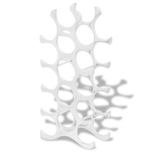 vidaXL Stalak za Vino za 15 Boca Srebrni Aluminijski