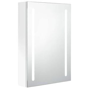 vidaXL LED kupaonski ormarić s ogledalom sjajni bijeli 50 x 13 x 70 cm