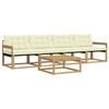 vidaXL Set vanjskih sofa 5 pcs Bijela i krem 79 x 79 x 37 cm