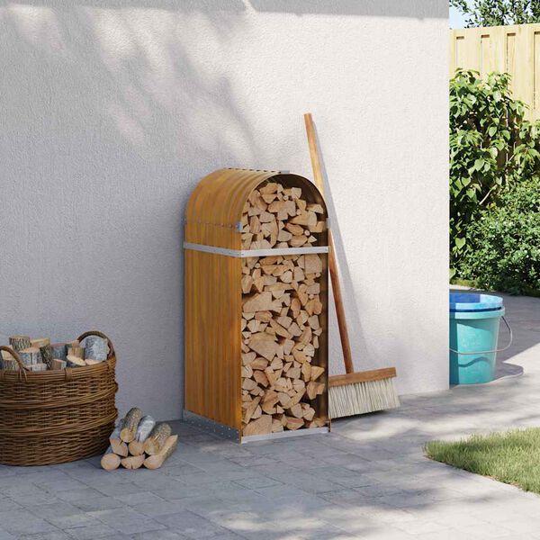 vidaXL Držač za cjepanice izgledom drva 40x45x100 cm pocinčani čelik