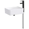 vidaXL Umivaonik s slavinom i odvodom Mat Crna 40,5 x 30,5 x 13 cm