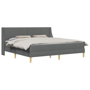 vidaXL Okvir kreveta s madracem Tamno siva 180 x 200 cm Poliester