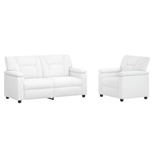 vidaXL Set sofe 2 pcs Bijela Umjetna koža