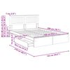 vidaXL Krevet s od storage Sonoma hrast 140 x 200 cm Konstruirano drvo